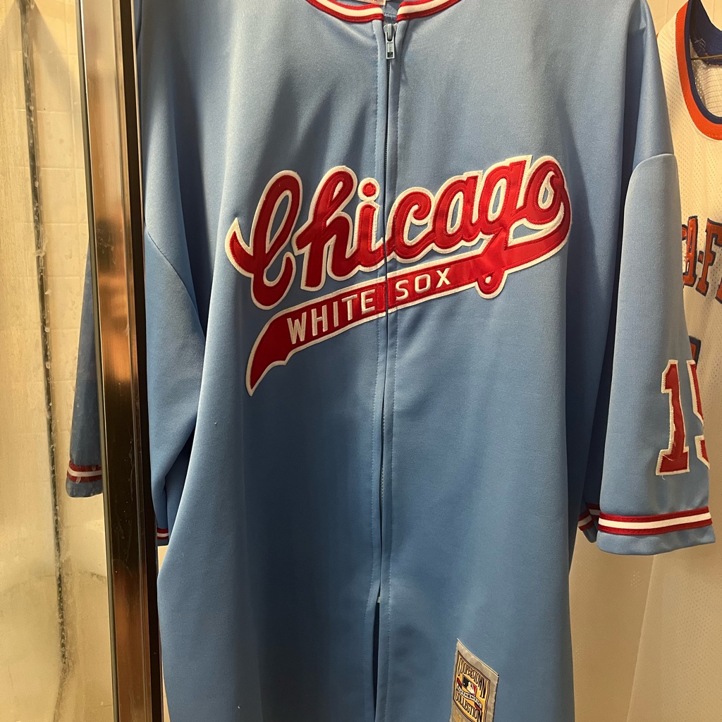 Vintage Allen Mitchell & Ness Light Blue Jersey With Red Trim Size 4x